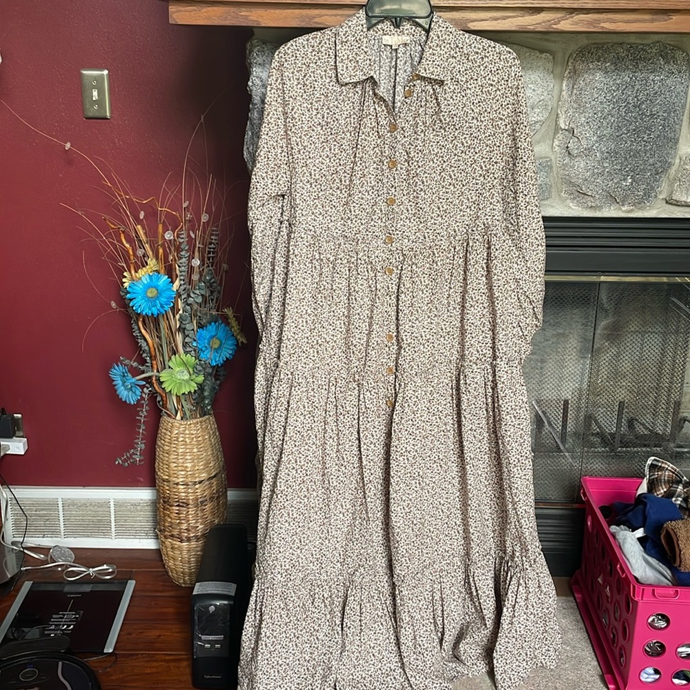 byTIMO Poplin Cotton Tiered Ruffle Dress